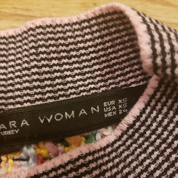 Zara Frayed Tweed Top - Picture 5 of 6